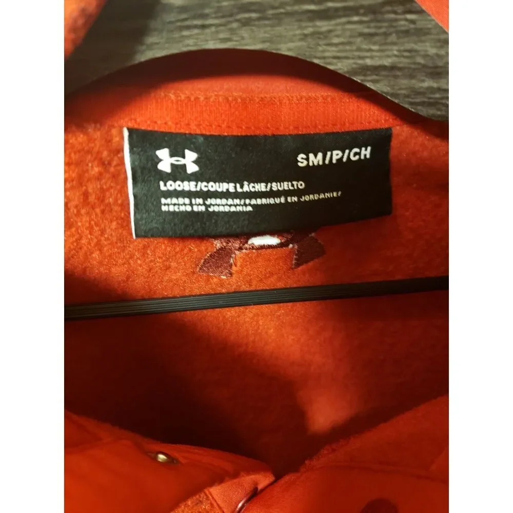 Men's Under Armour Specialist‎ Henley Sweater Size Small Red